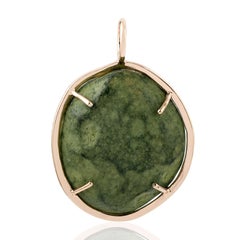 Geode Diamond 18 Karat Gold Pendant Necklace