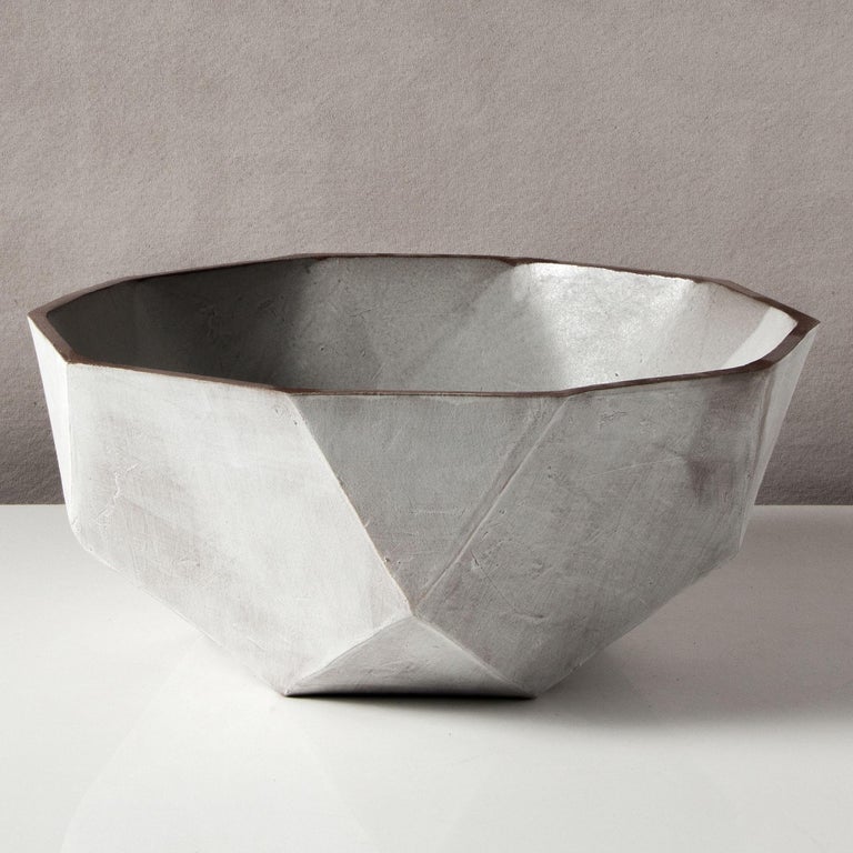 'Geode' Geometric White Ceramic Bowl For Sale at 1stDibs geometric