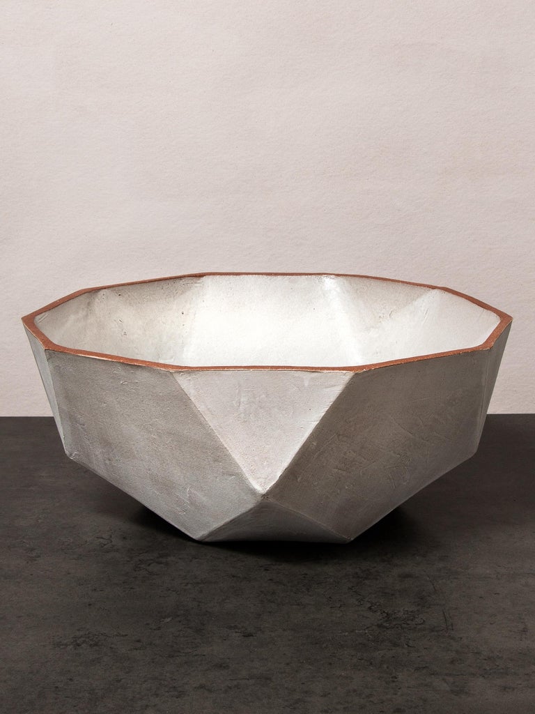 'Geode' Geometric White Ceramic Bowl For Sale at 1stDibs geometric