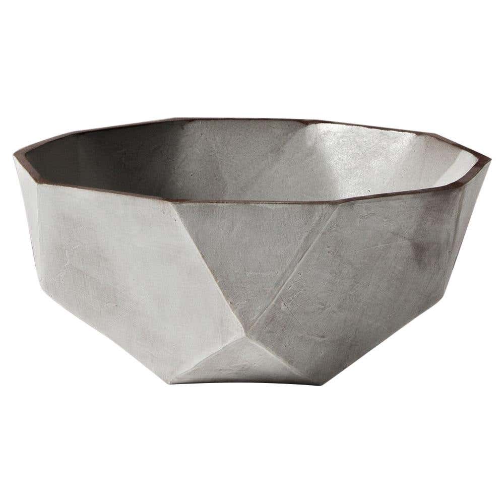 Geometric Rice Bowl 'Geode' Geometric White Ceramic Bowl For Sale at 1stDibs | geometric ...