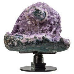 Geode Heart with Rare Formations and Double Colour Crystals Amethyst and Quartz