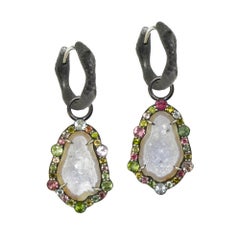 Geode Silver Earring Charms