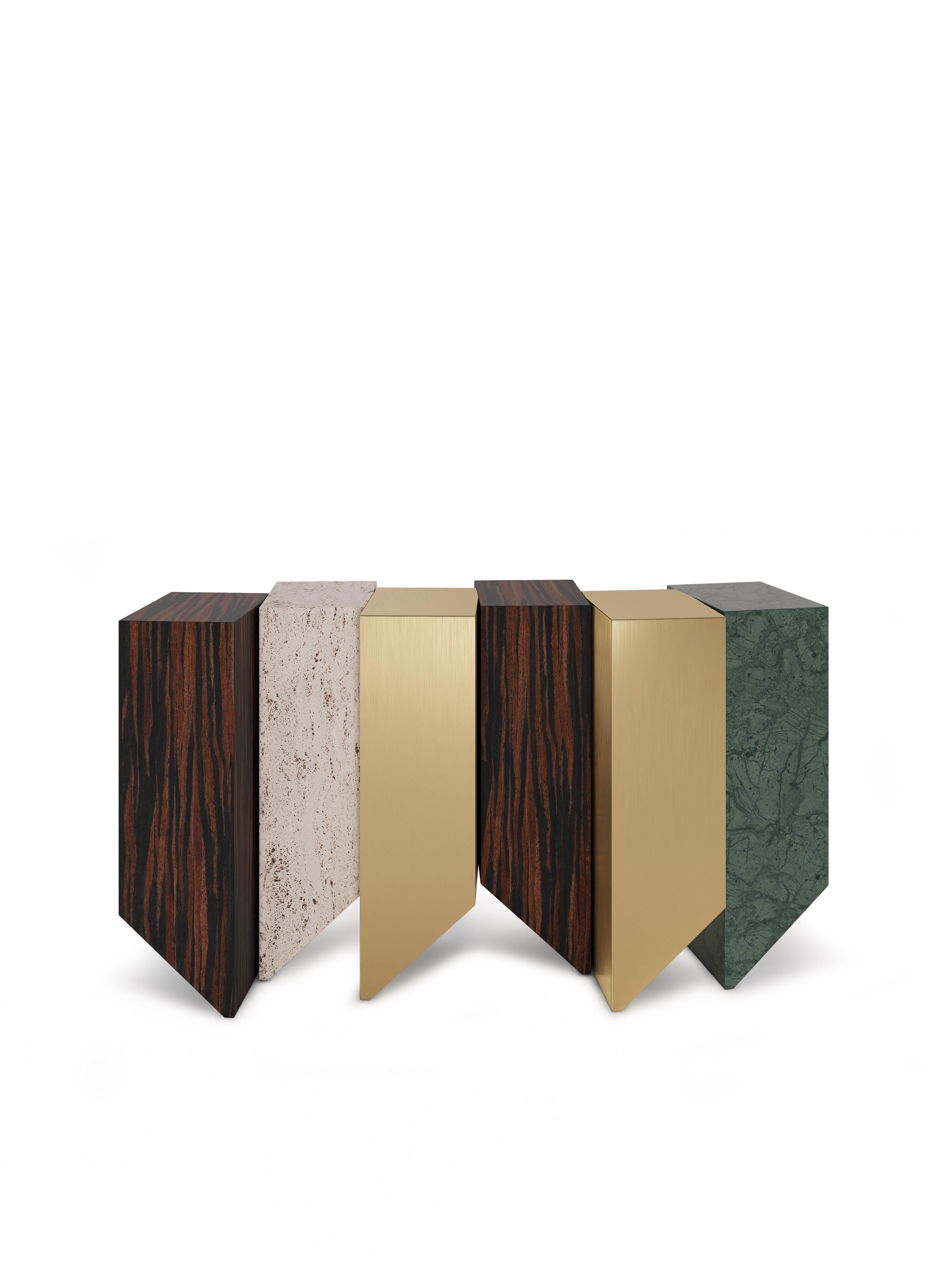 Geode Wood Console by Ginger & Jagger
Dimensions: D 50 x W 150 x H 80 cm. 
Materials: American Walnut.
Finish: American Walnut wood veneer with matt finishing.

This product is suitable for custom size. This product is made for living areas and