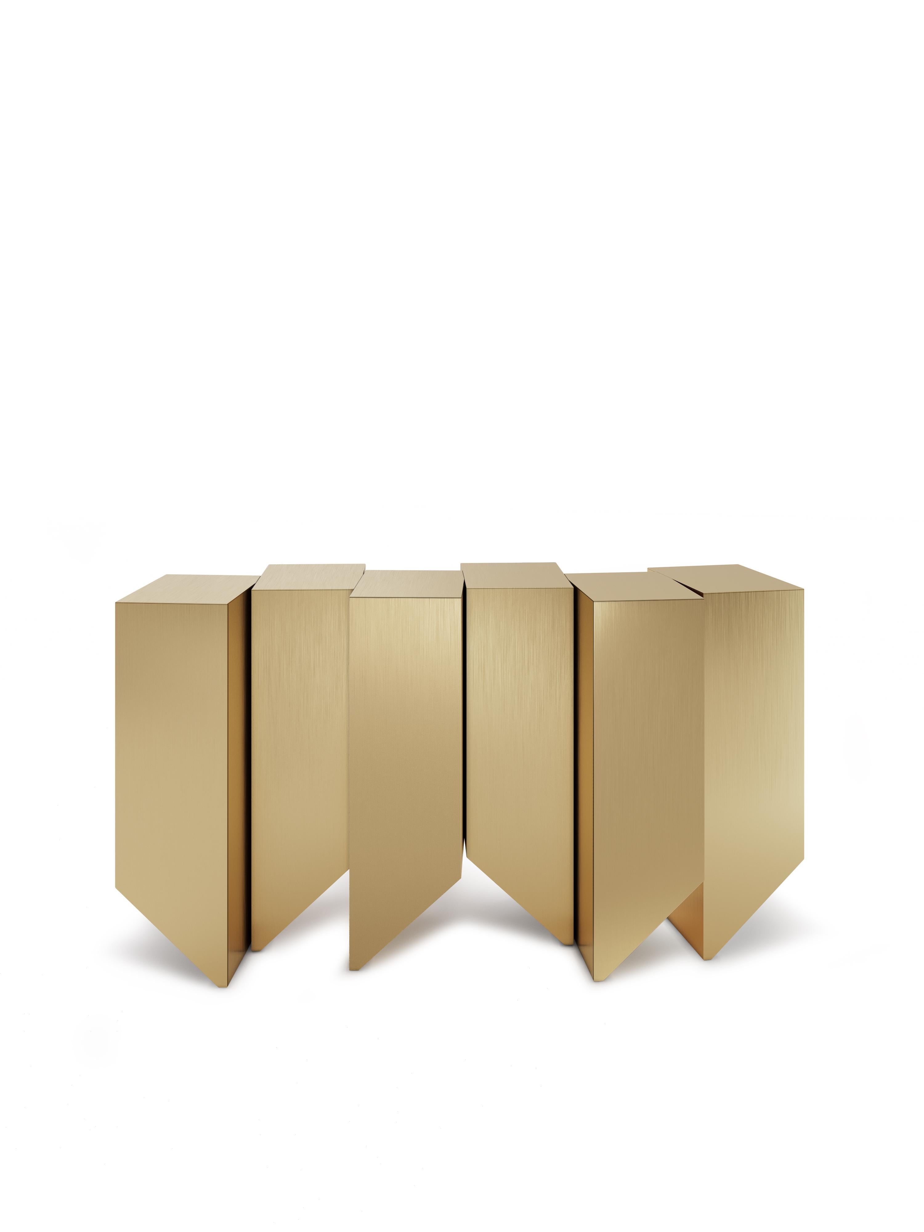 Other Geode Wood Console by Ginger & Jagger For Sale