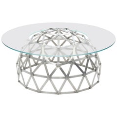 Geodesic Dome Table in Aluminum by Connor Holland