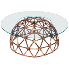 Geodesic Dome Table in Copper by Connor Holland