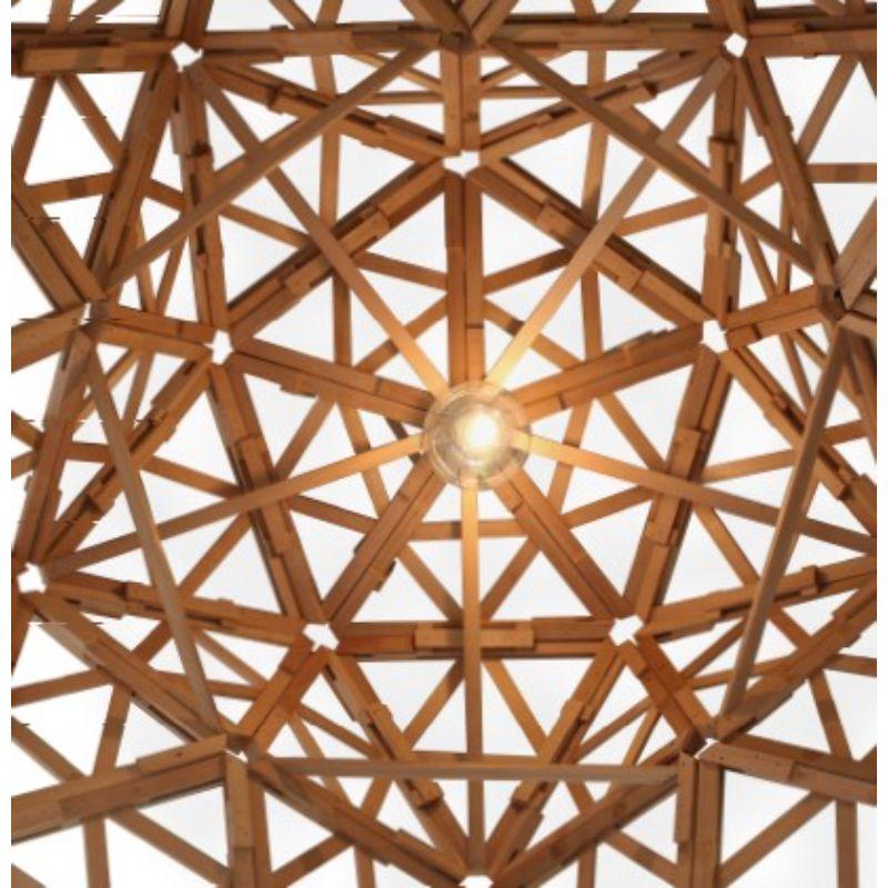 Cedar Geodesic Pendant Light, Half Globe by Paul Heijnen For Sale