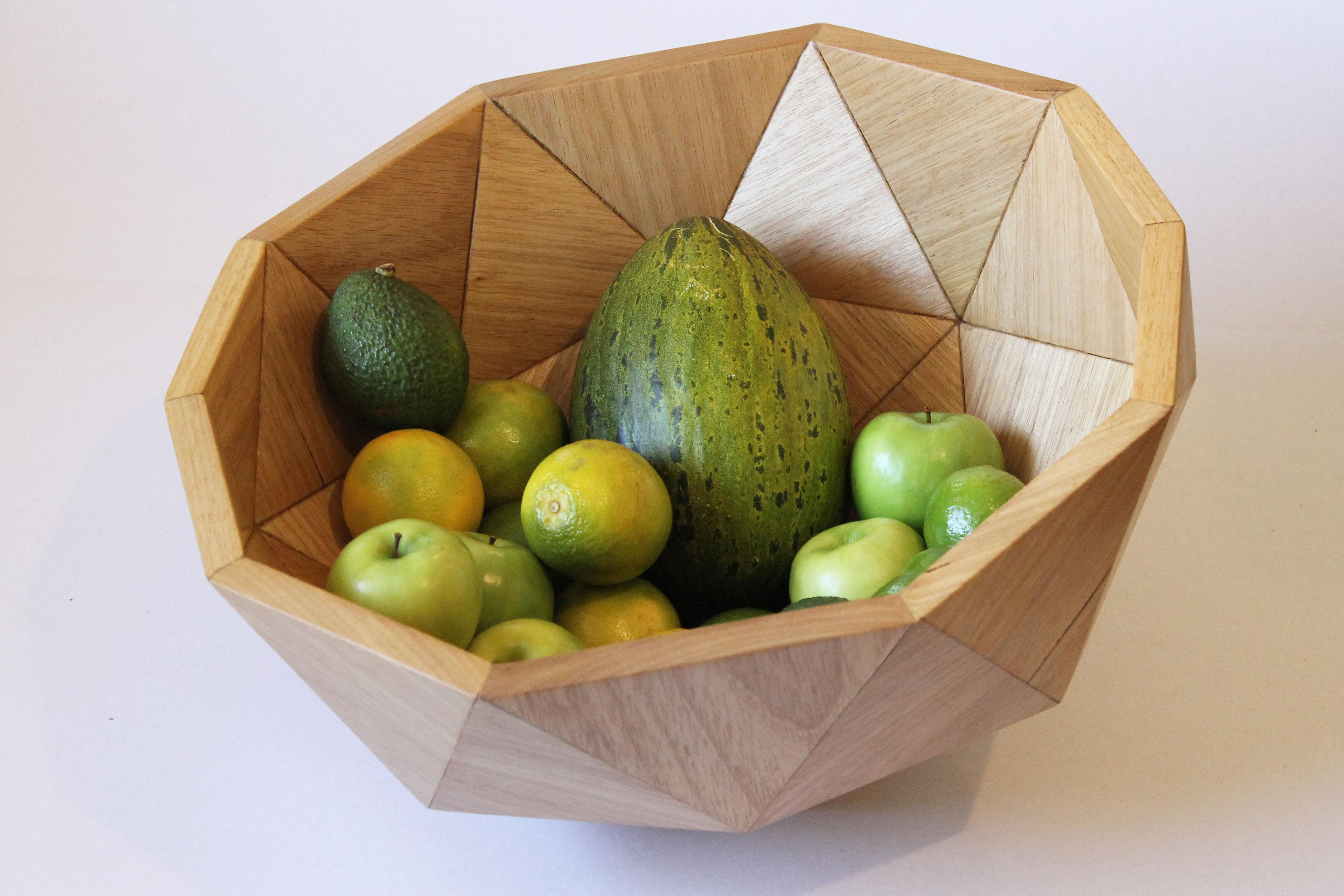 Brazilian Geodesic wood bowl (tauari) For Sale