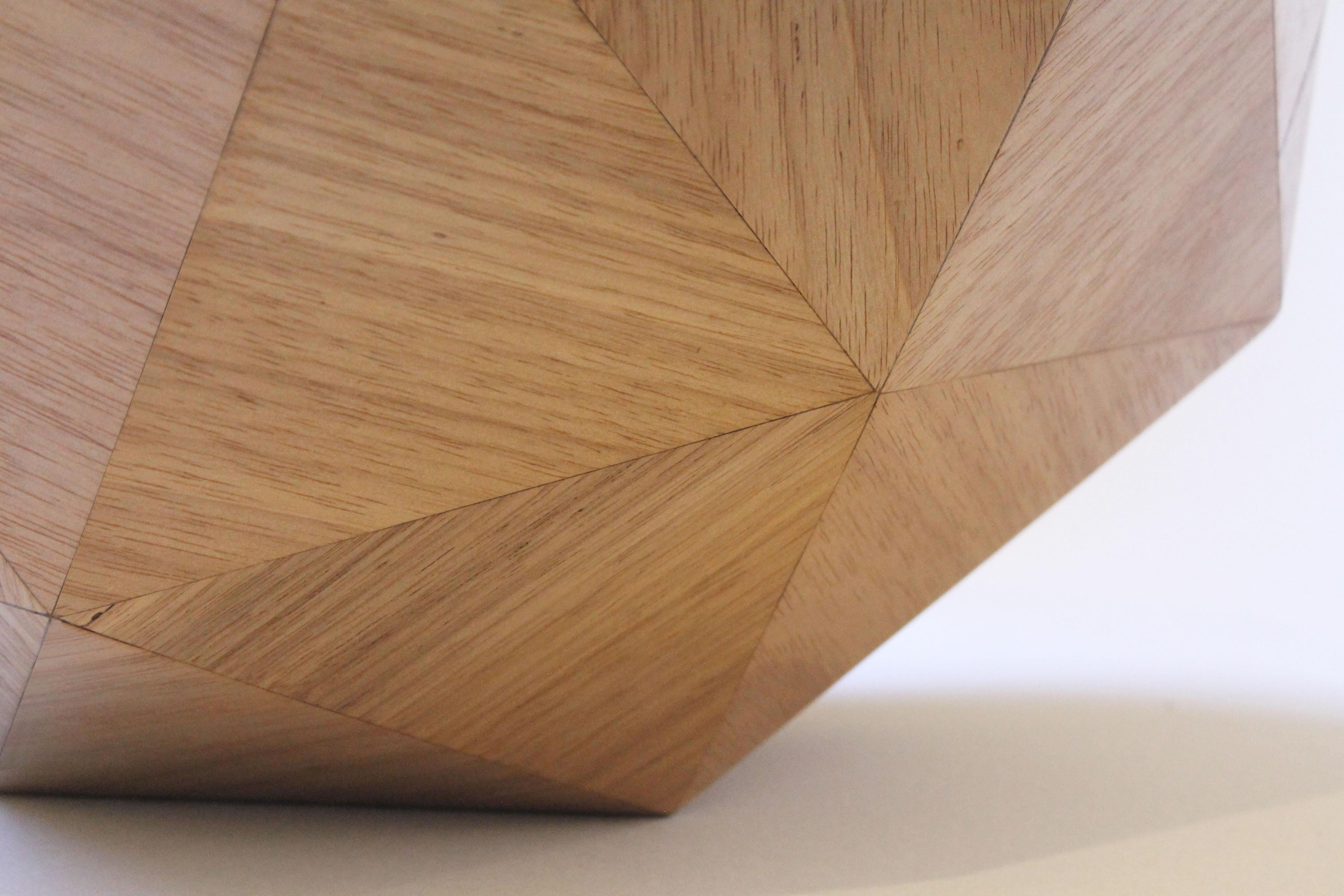 Geodesic wood bowl (tauari) In New Condition For Sale In São Paulo, BR