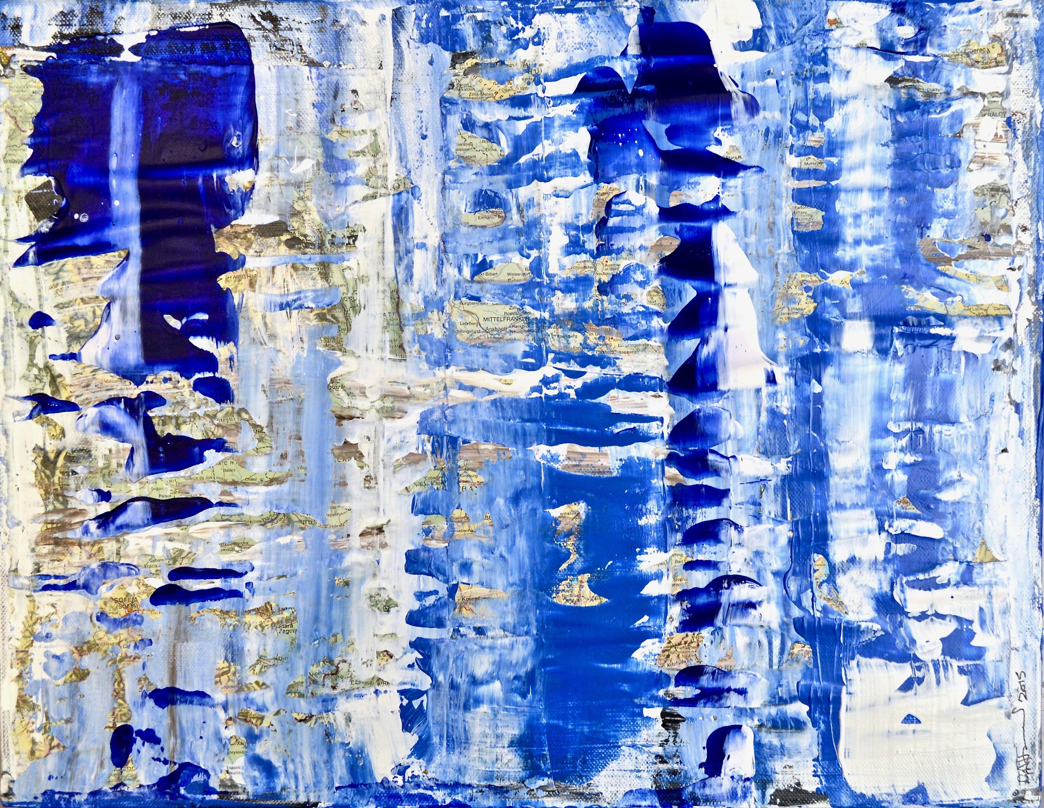 Geoff Howard Abstract Painting - Cobalt Abstract 2, Painting, Acrylic on Canvas