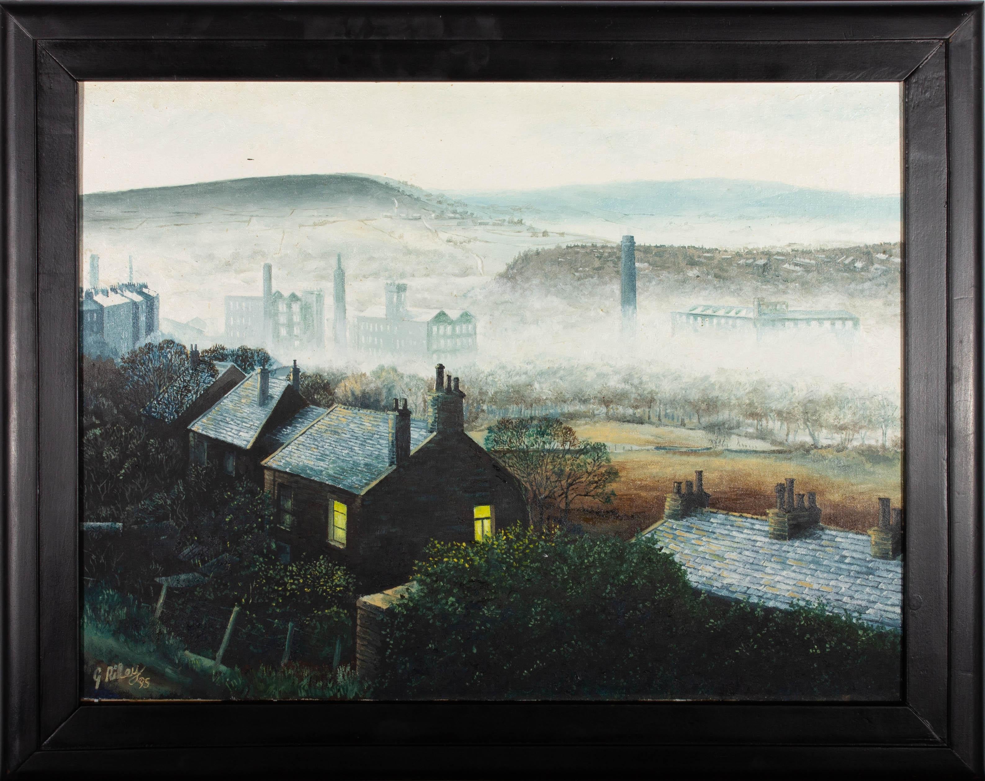 Geoff Riley - 1995 Öl, Early Morning, Slaithwaite 1