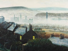 Geoff Riley - 1995 Öl, Early Morning, Slaithwaite