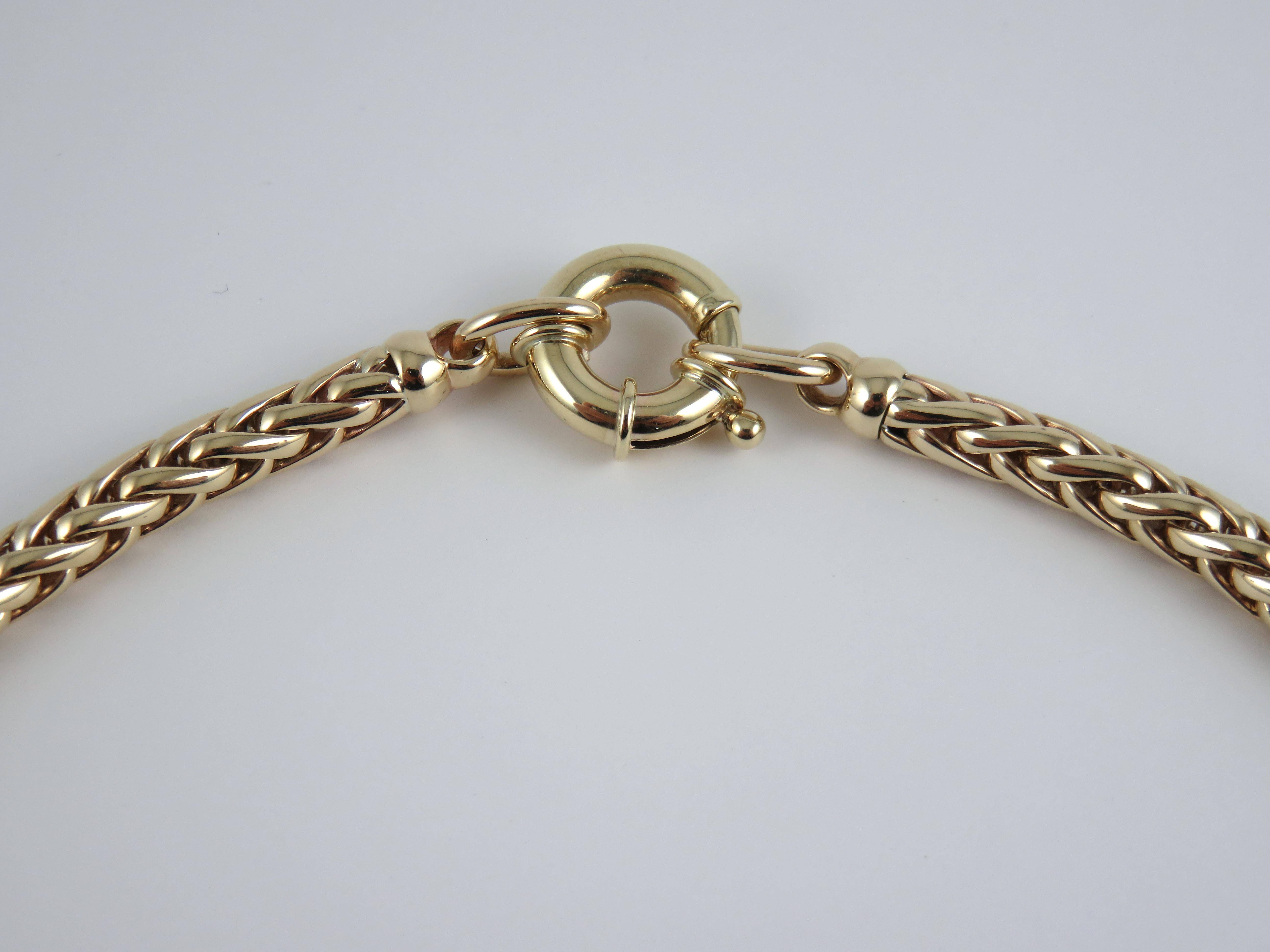 Geoff Taylor Handgefertigte 9k Gelbgold Fuchstail-Halskette für Damen oder Herren im Angebot