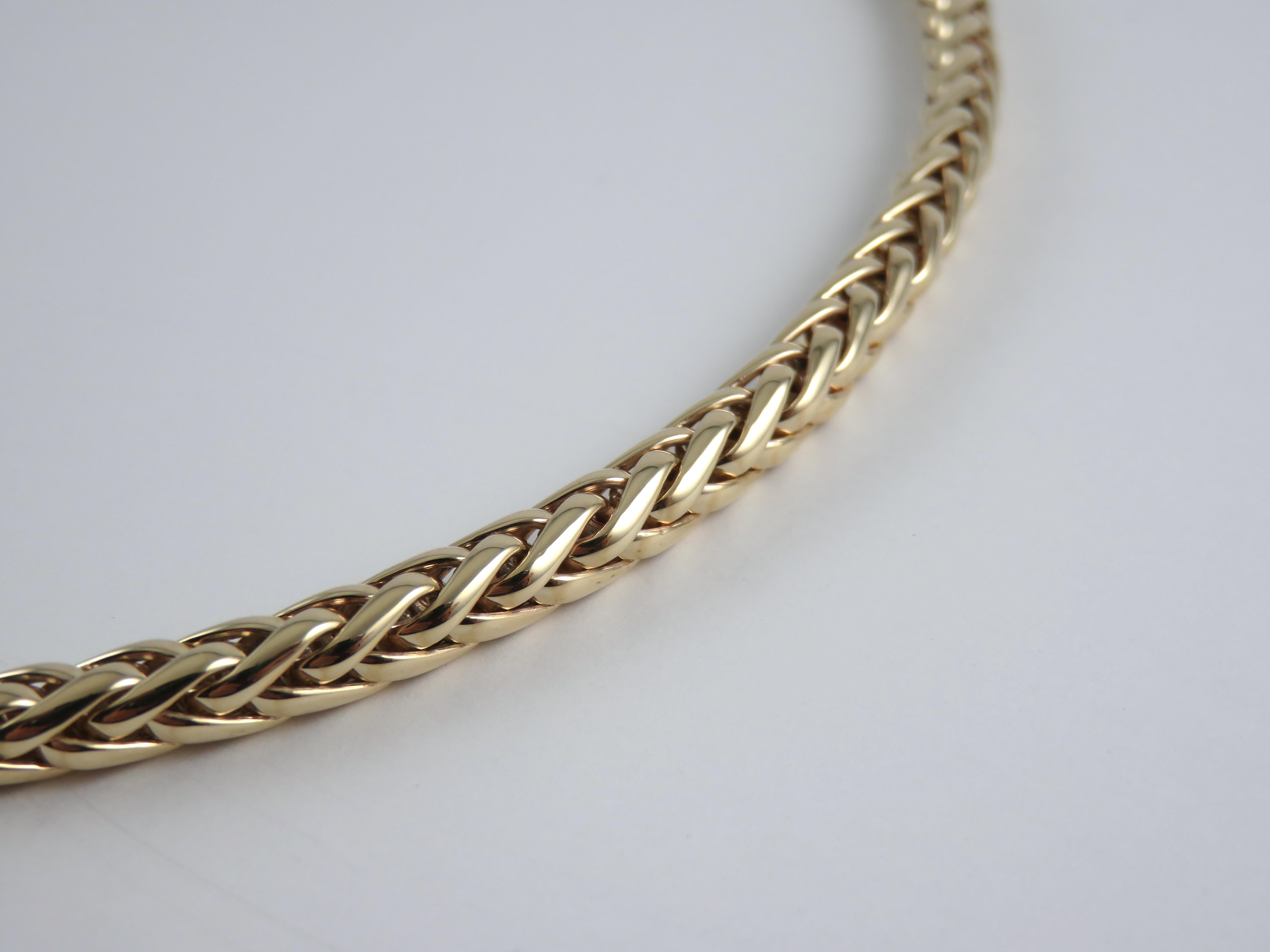 Geoff Taylor Handgefertigte 9k Gelbgold Fuchstail-Halskette im Angebot 1