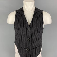 GEOFFREY B. SMALL for L'ECLAIREUR Size One Size Grey White Stripe Vest