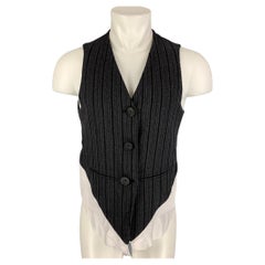 GEOFFREY B. SMALL for L'ECLAIREUR Size One Size Grey White Stripe Vest