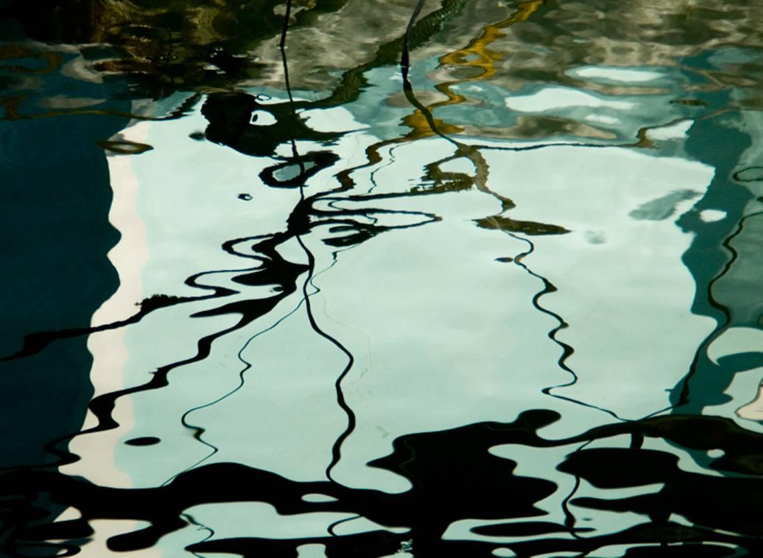 Water Reflection, Abstract Color Photography by Geoffrey Baris, Blue