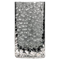 Vintage GEOFFREY BAXTER for Whitefriars; England, 1960s. "Nailhead" vase, Pewter colour.