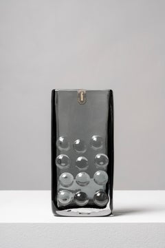 GEOFFREY BAXTER for Whitefriars; "Mobile phone" vase. England, 1970s.