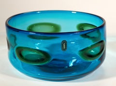 Geoffrey Baxter for Whitefriars Glass Deep Bowl with Applied Spots (bol profond en verre avec taches appliquées), 1969