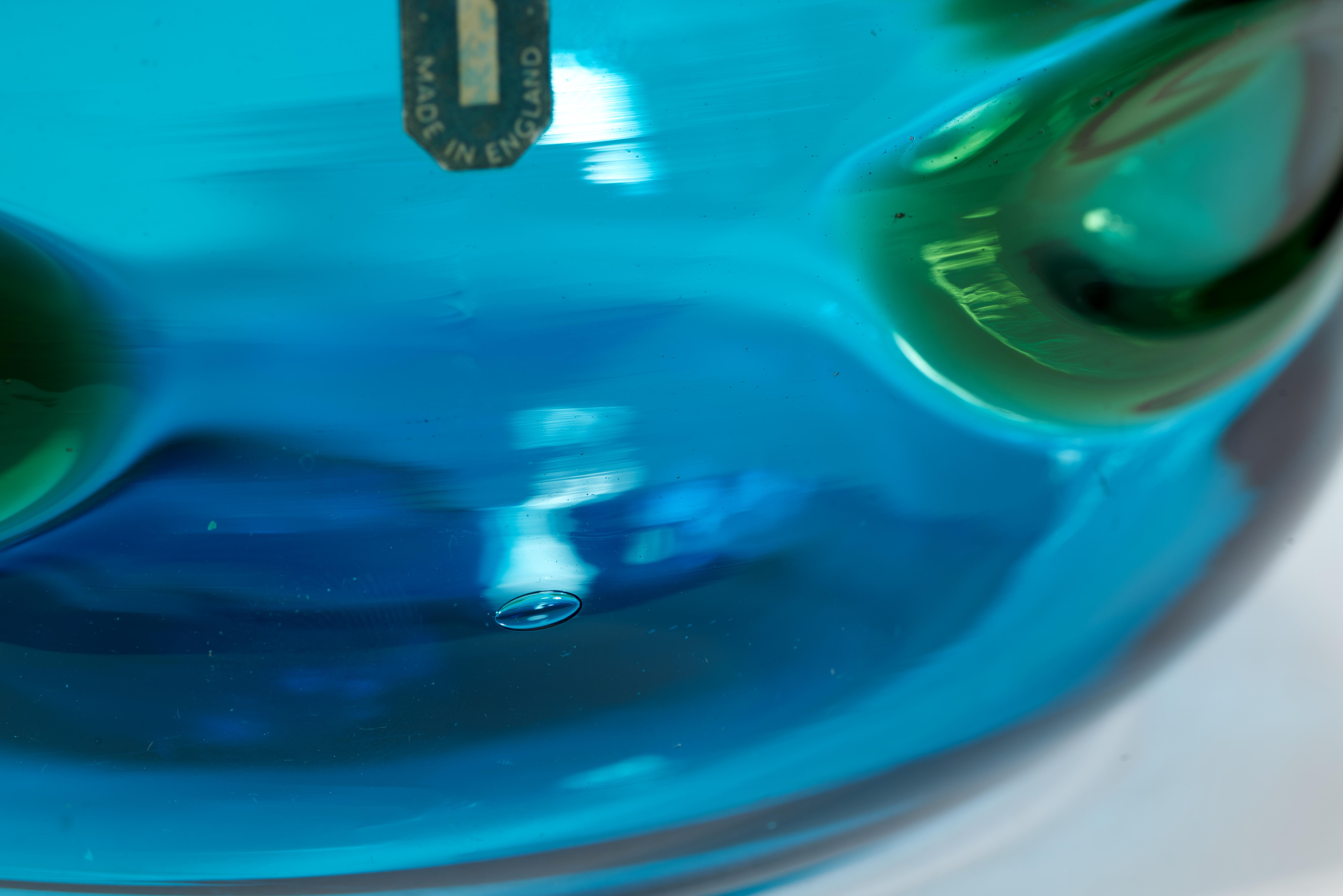 20th Century Geoffrey Baxter for Whitefriars Glass Deep Bowl with Applied Spots, 1969 For Sale