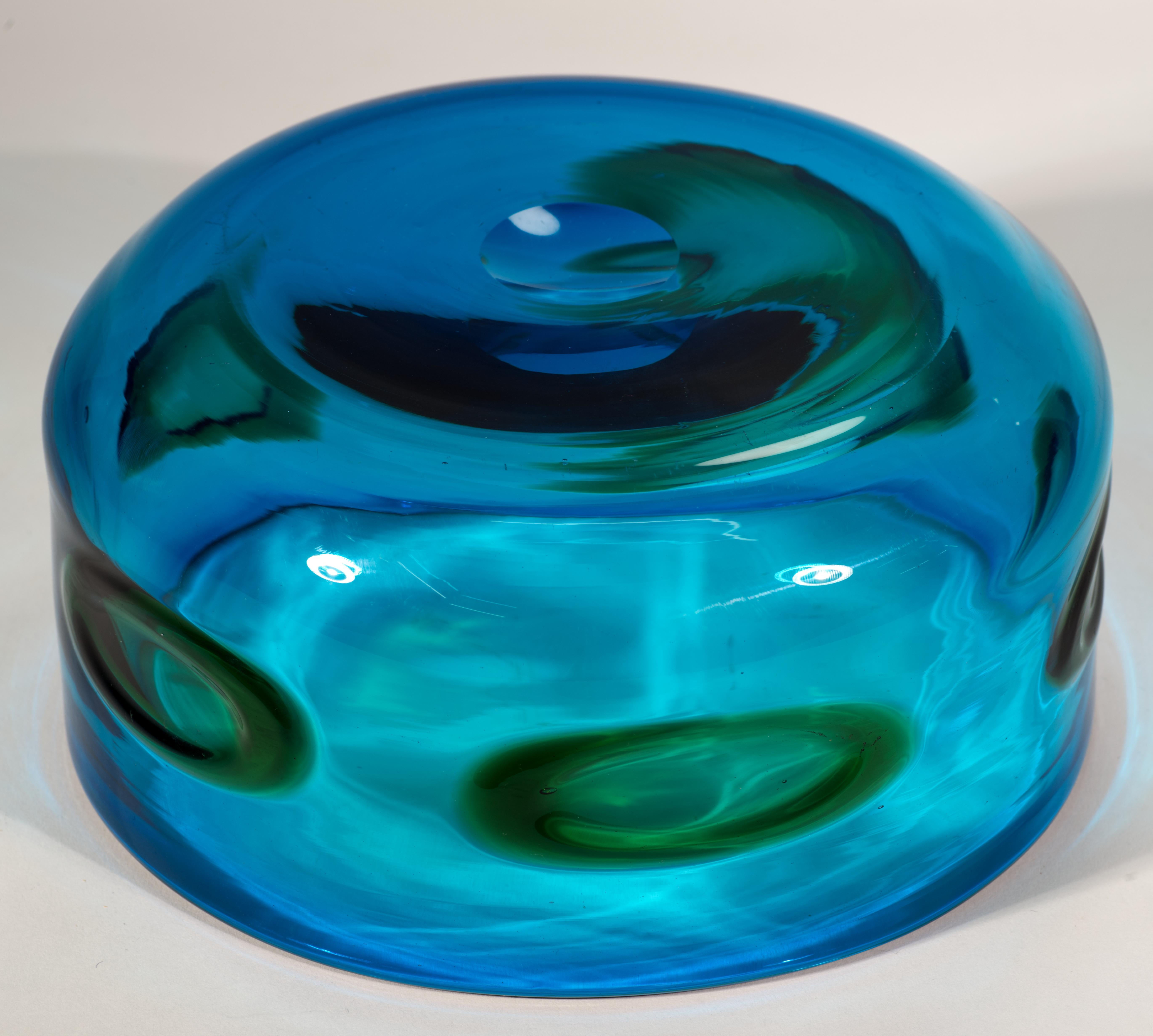 Geoffrey Baxter for Whitefriars Glass Deep Bowl with Applied Spots, 1969 For Sale 2