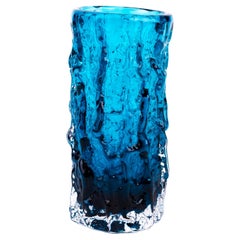 Geoffrey Baxter Whitefriars Aquamarine Glass Designer Vase