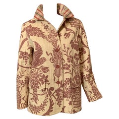 Geoffrey Been Quilted Cotton Jacket with Lavender Floral Print