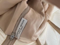 Geoffrey Beene 1990s Khaki and Black Color Block VIntage Silk 90s Mini Dress