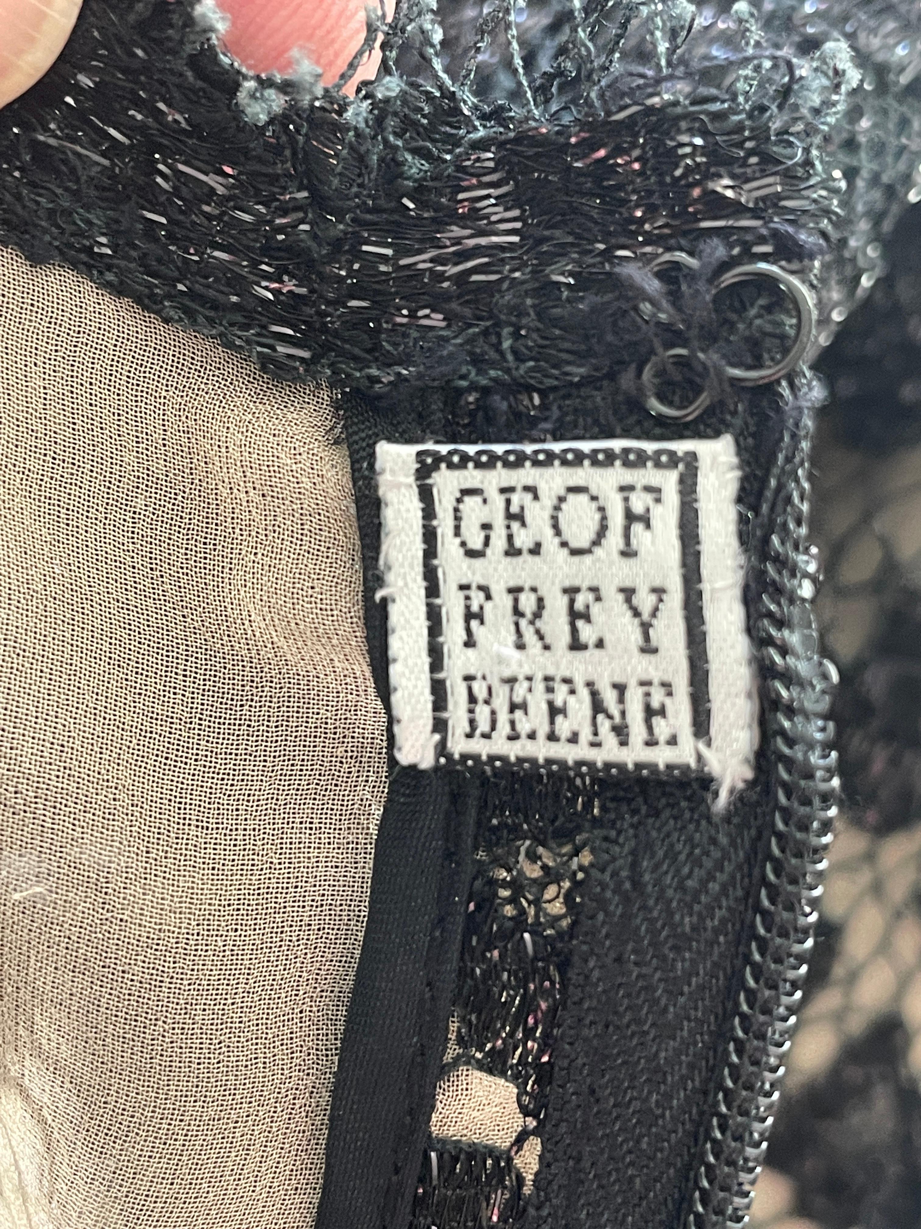 Geoffrey Beene 1992 Silk Leopard Lace & Panne Velvet Little Black Dress  For Sale 5
