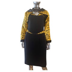 Geoffrey Beene 2 Piece Silk Ensemble Coat and Dress for Elizabeth Arden Size 6