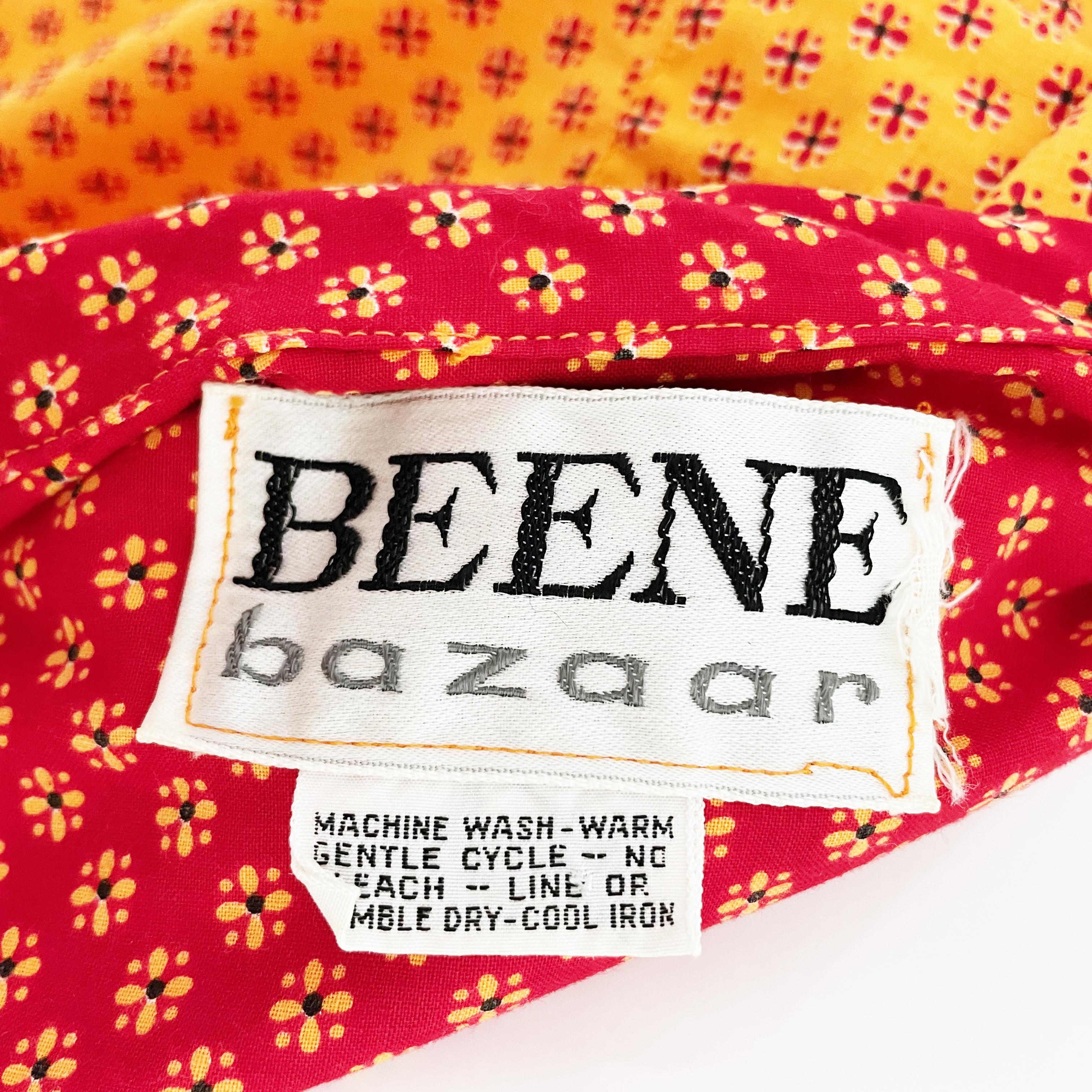 Geoffrey Beene - Vestito con cintura e bottoni in cotone Shirtwaist con stampa floreale anni '70 in vendita 8