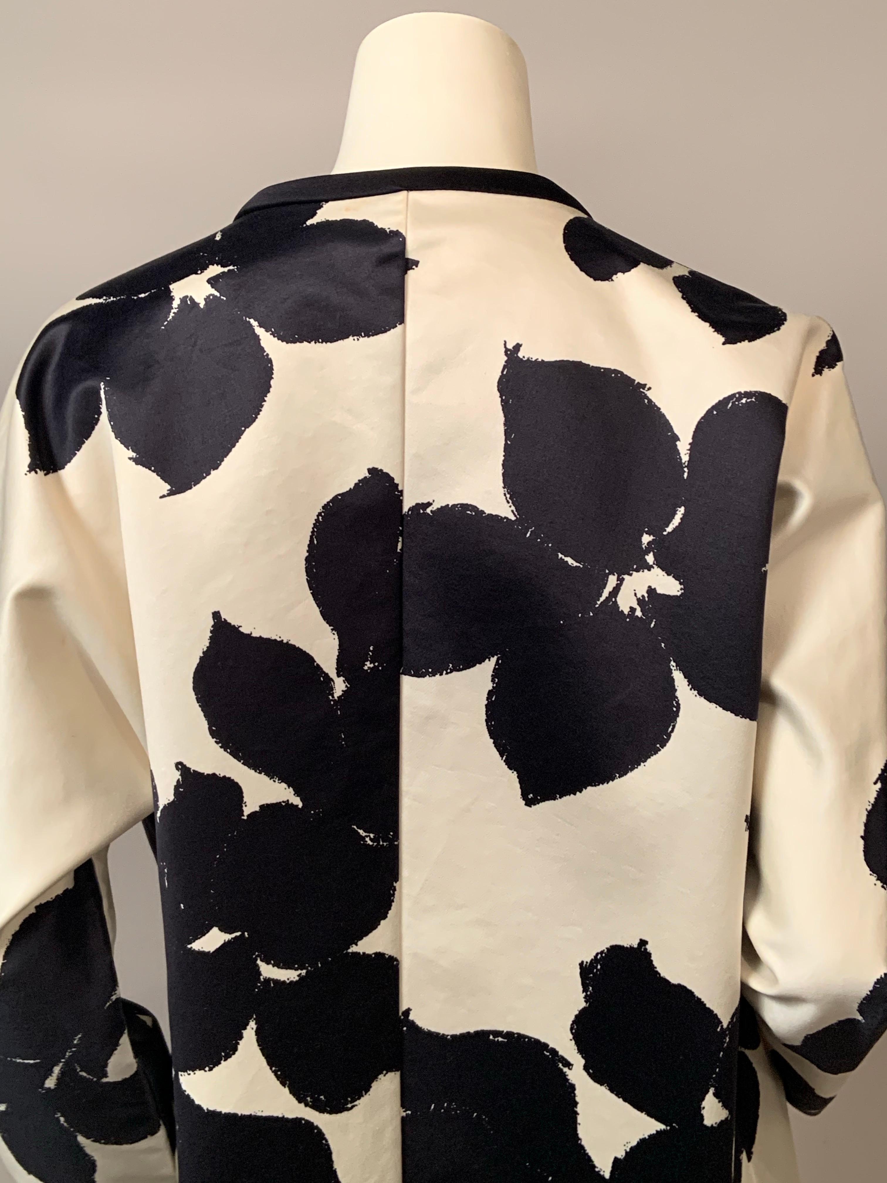 Geoffrey Beene Jacke mit Blumendruck in Schwarz und Weiß im Angebot 2