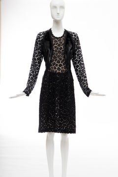 Geoffrey Beene Black Metallic Leopard Lace Dress "Circus Collection", Fall 1992