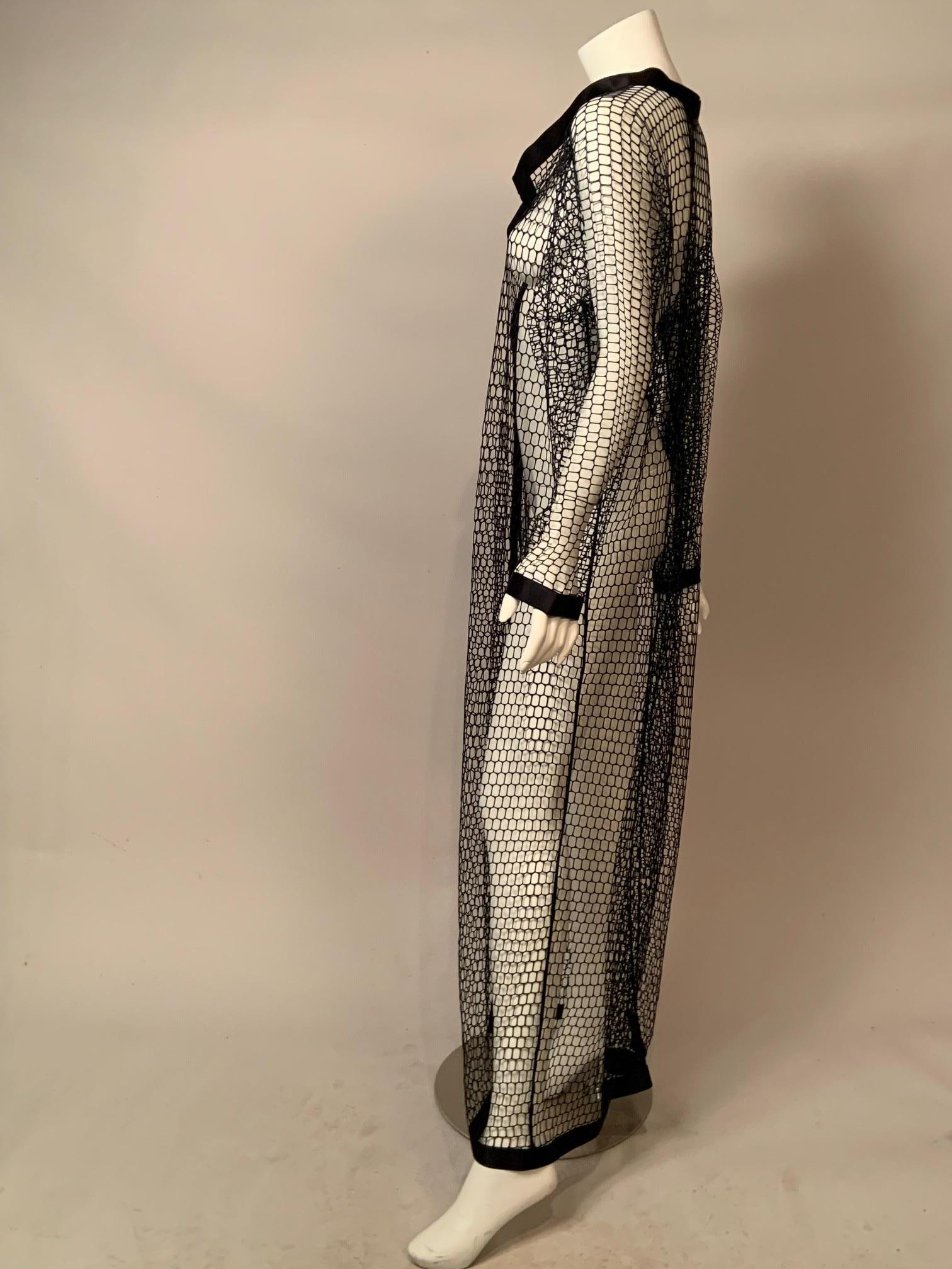 Geoffrey Beene Manteau ouvert bordé de satin noir ex Iris Apfel Collectional en vente 6