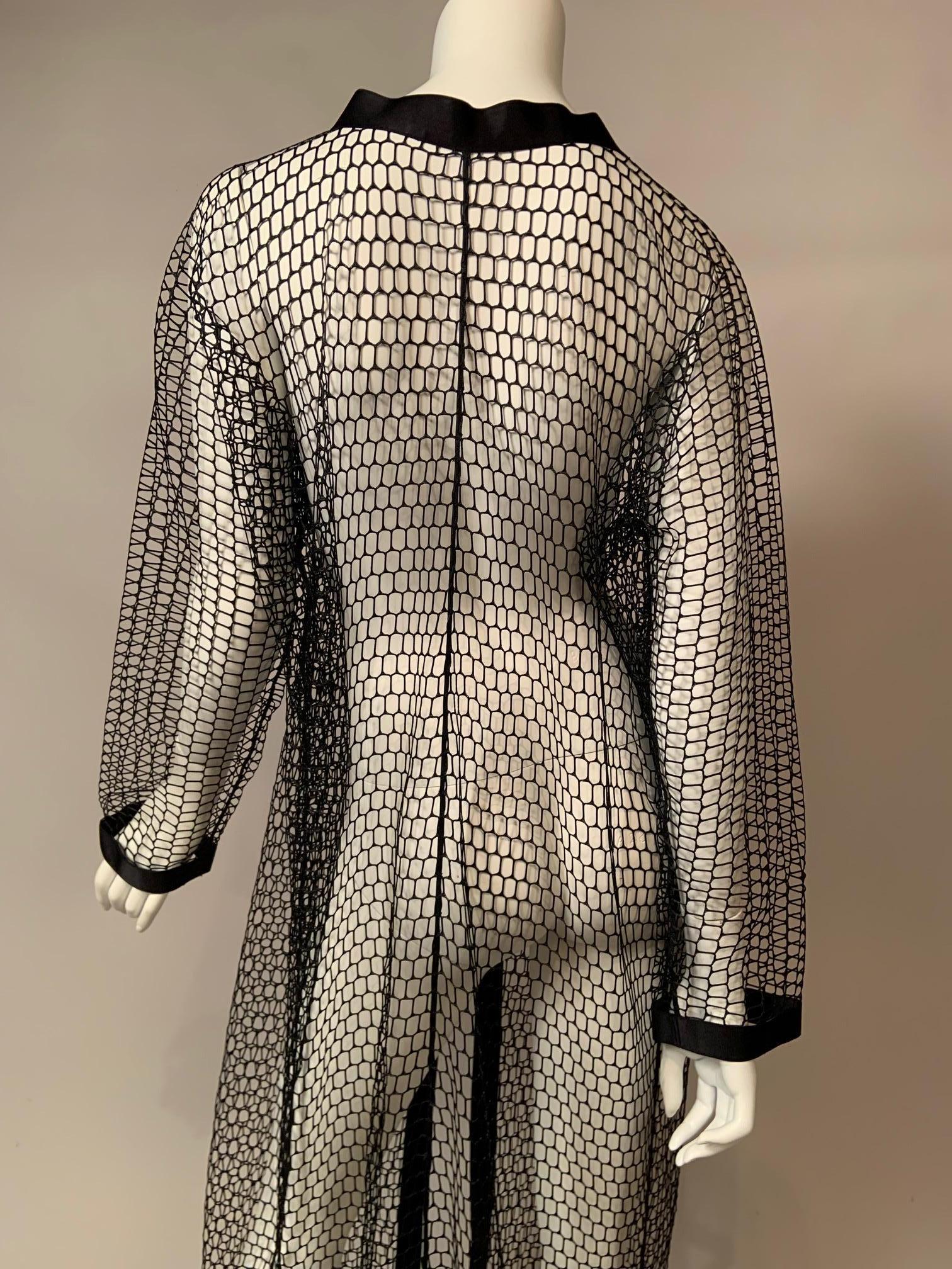 Geoffrey Beene Manteau ouvert bordé de satin noir ex Iris Apfel Collectional en vente 9