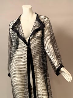 Geoffrey Beene Cappotto da lavoro aperto in raso nero ex Iris Apfel Collection'S