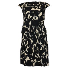 Geoffrey Beene Black & White Floral 2PC Top & Skirt Circa 1960s