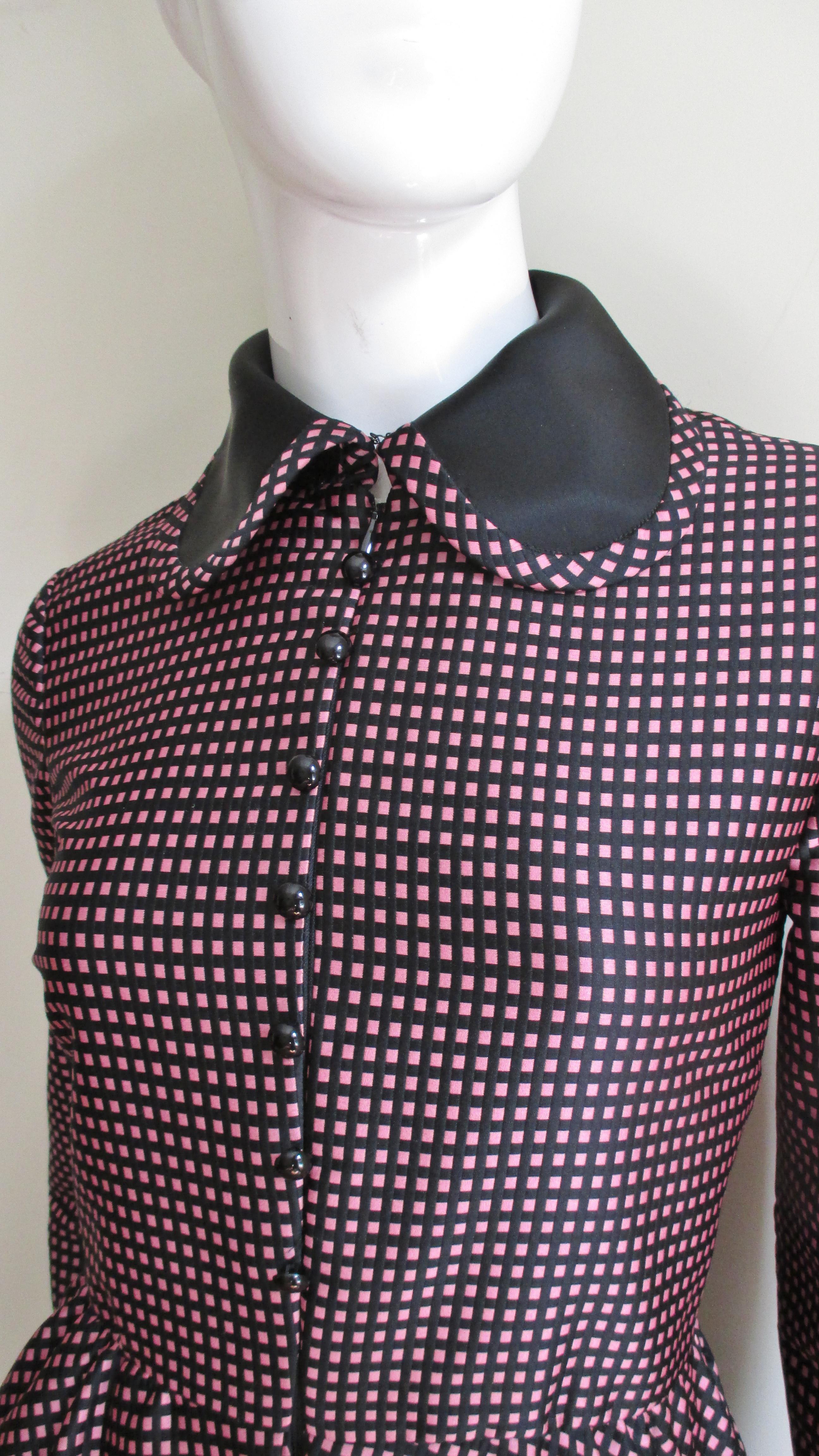 Geoffrey Beene Boutique Silk Dress 1960s In Excellent Condition For Sale In Water Mill, NY