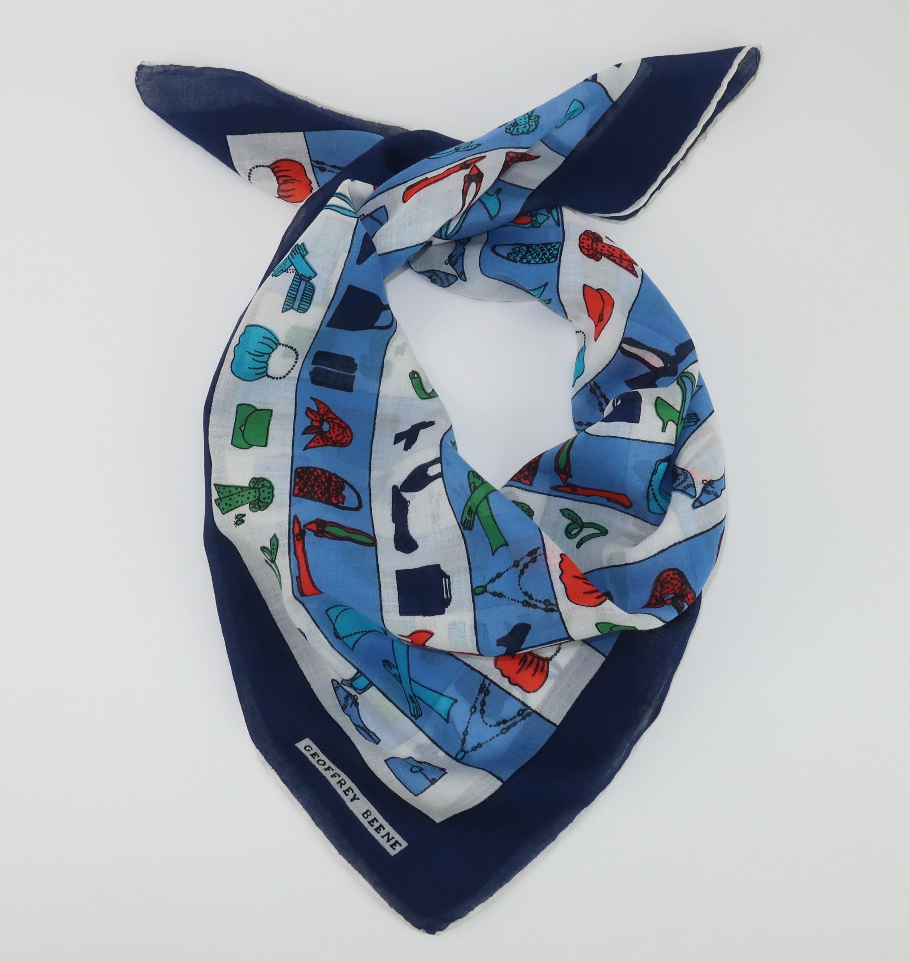 Women's Geoffrey Beene Cotton Scarf With Fashion Motif For Sale