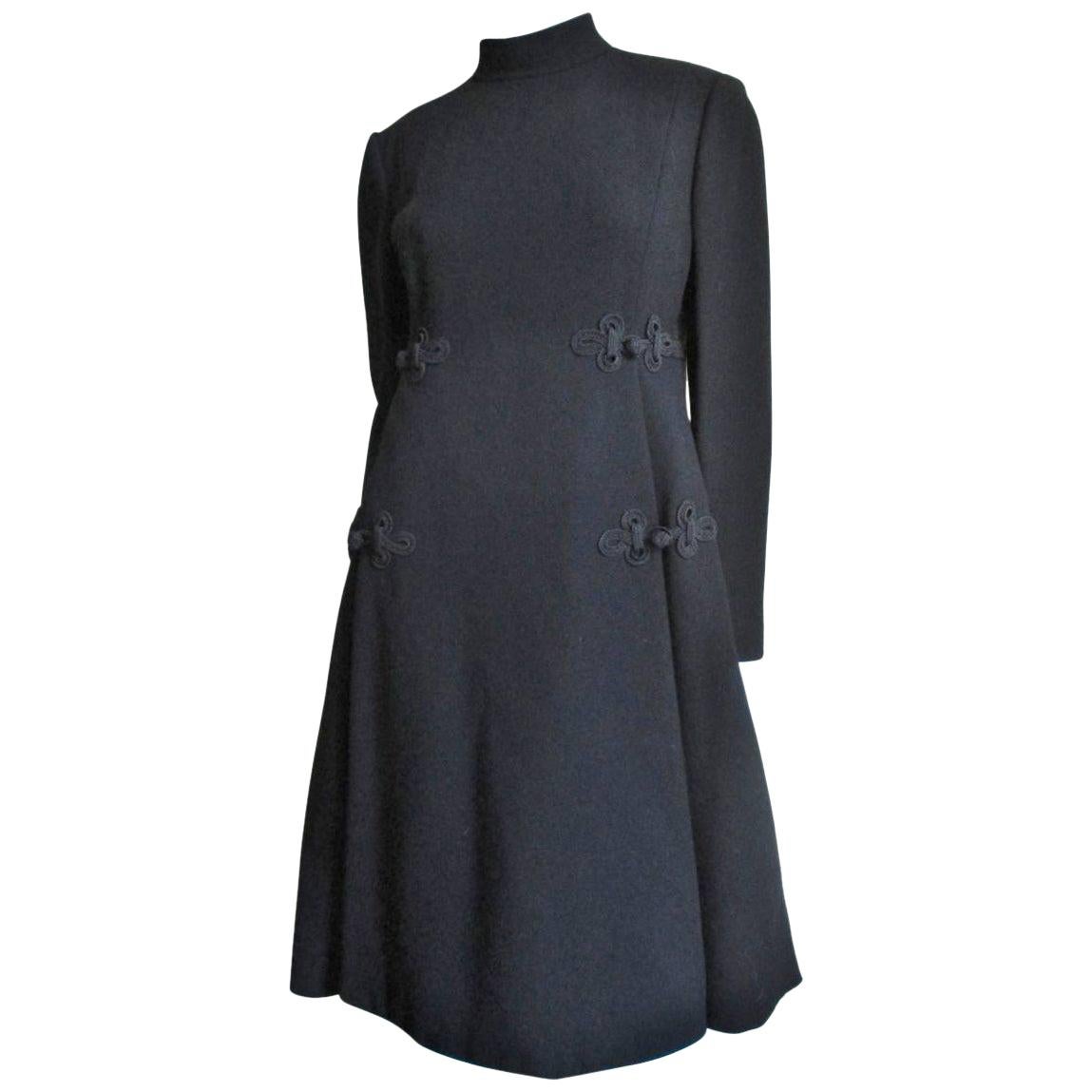 Geoffrey Beene 1960s Dress with Silk Knot Detail 