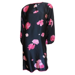 Geoffrey Beene - Vestito di seta a fiori anni '70