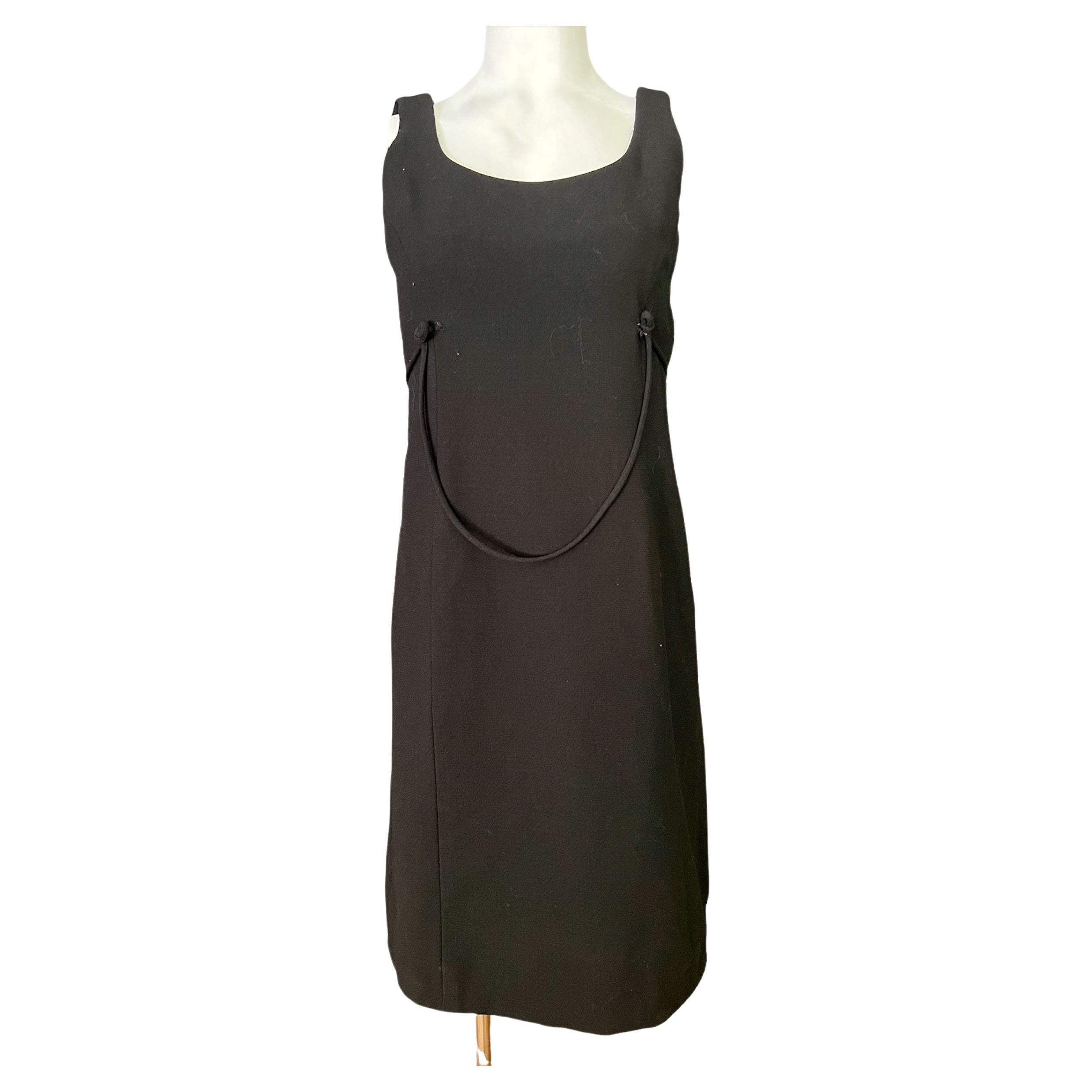 Geoffrey Beene for Saks Fifth Avenue Black Midi Dress For Sale
