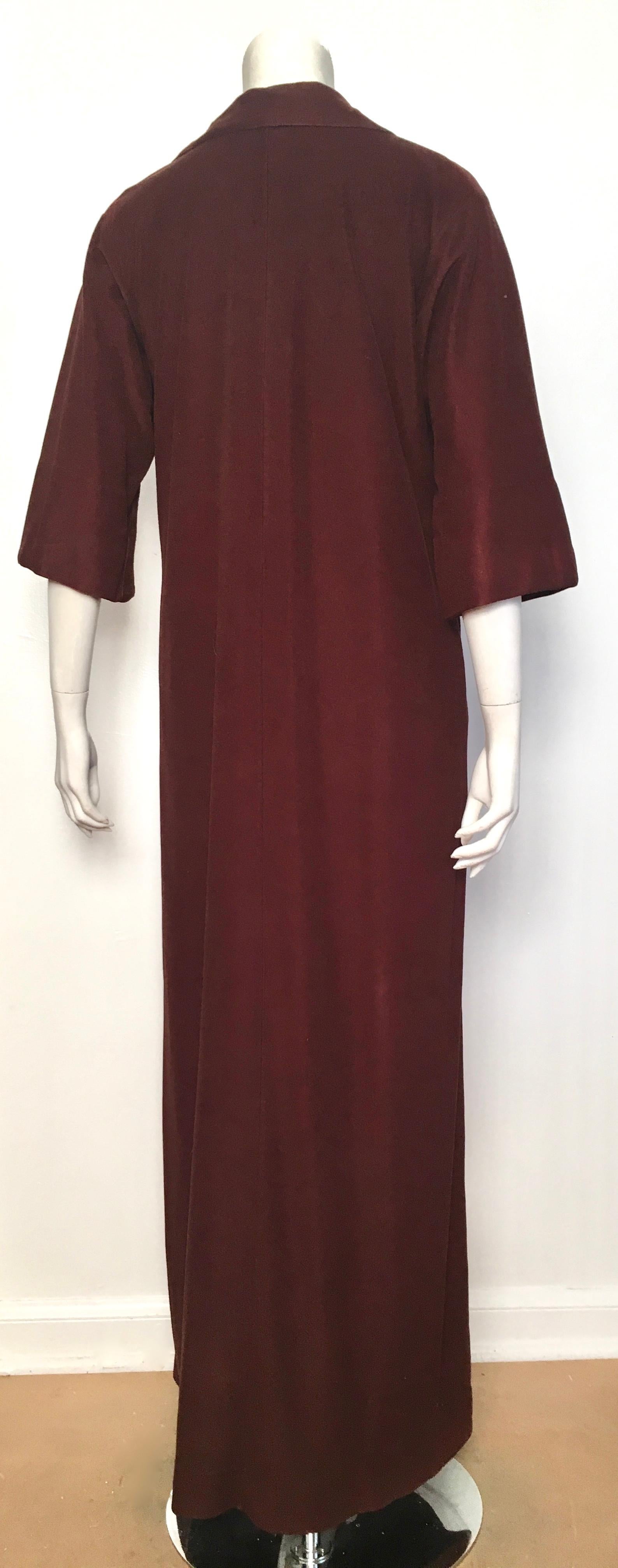Geoffrey Beene for Swirl 1978 Brown Maxi / Loungewear with Pockets Size 6 / 8. For Sale 5