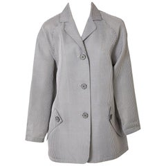 Geoffrey Beene Gingham Pattern Organza Jacket