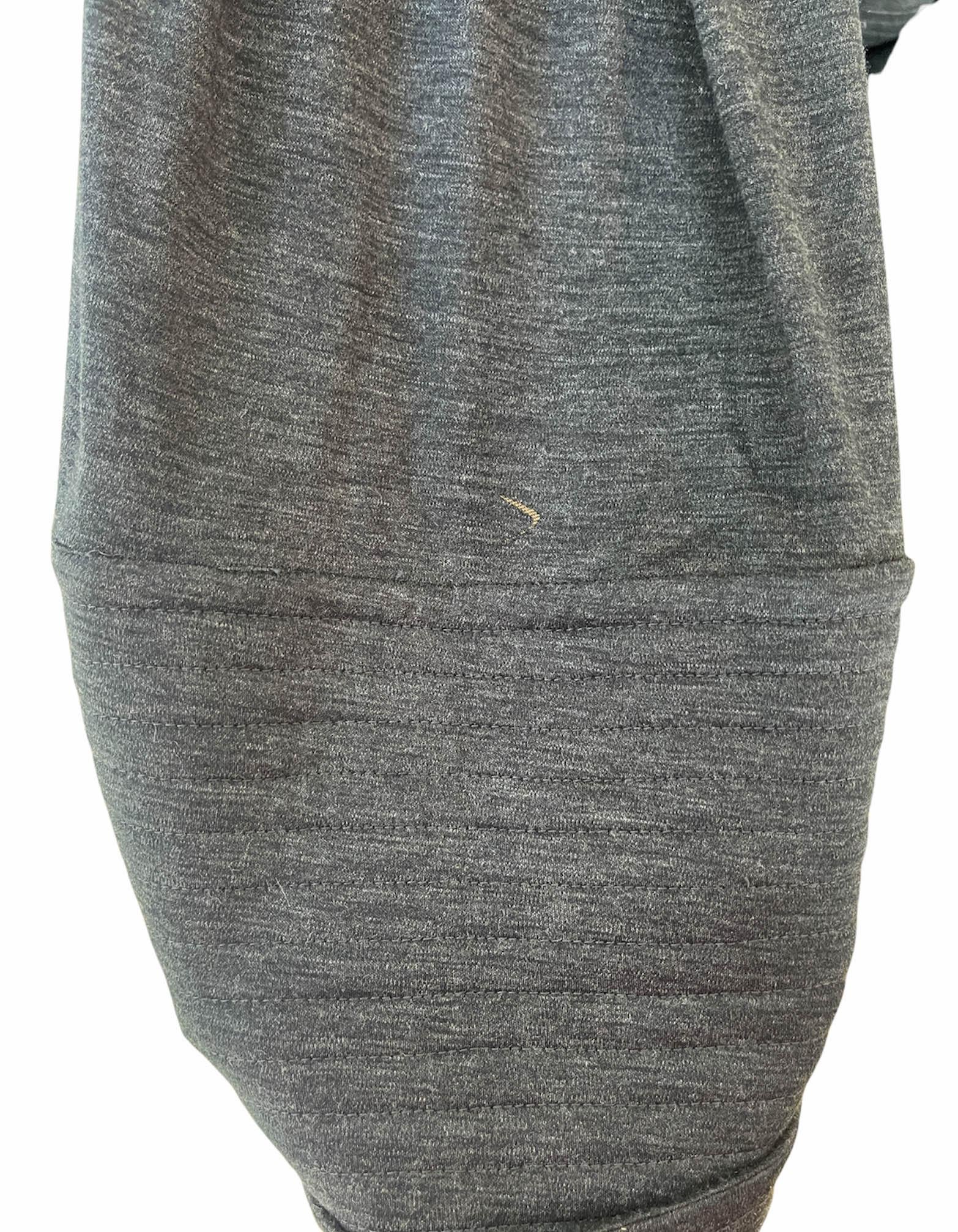 Geoffrey Beene Grey Longsleeve Jersey Dress w/ Black Bodice

Color: Grey and black
Materials: Missing composition tag
Lining: None
Opening/Closure: Back zip
Overall Condition: Very good.  Small tear to front of dress that has been repaired (see