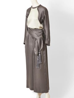 Geoffrey Beene Hammered Satin Palazzo Pant Ensemble