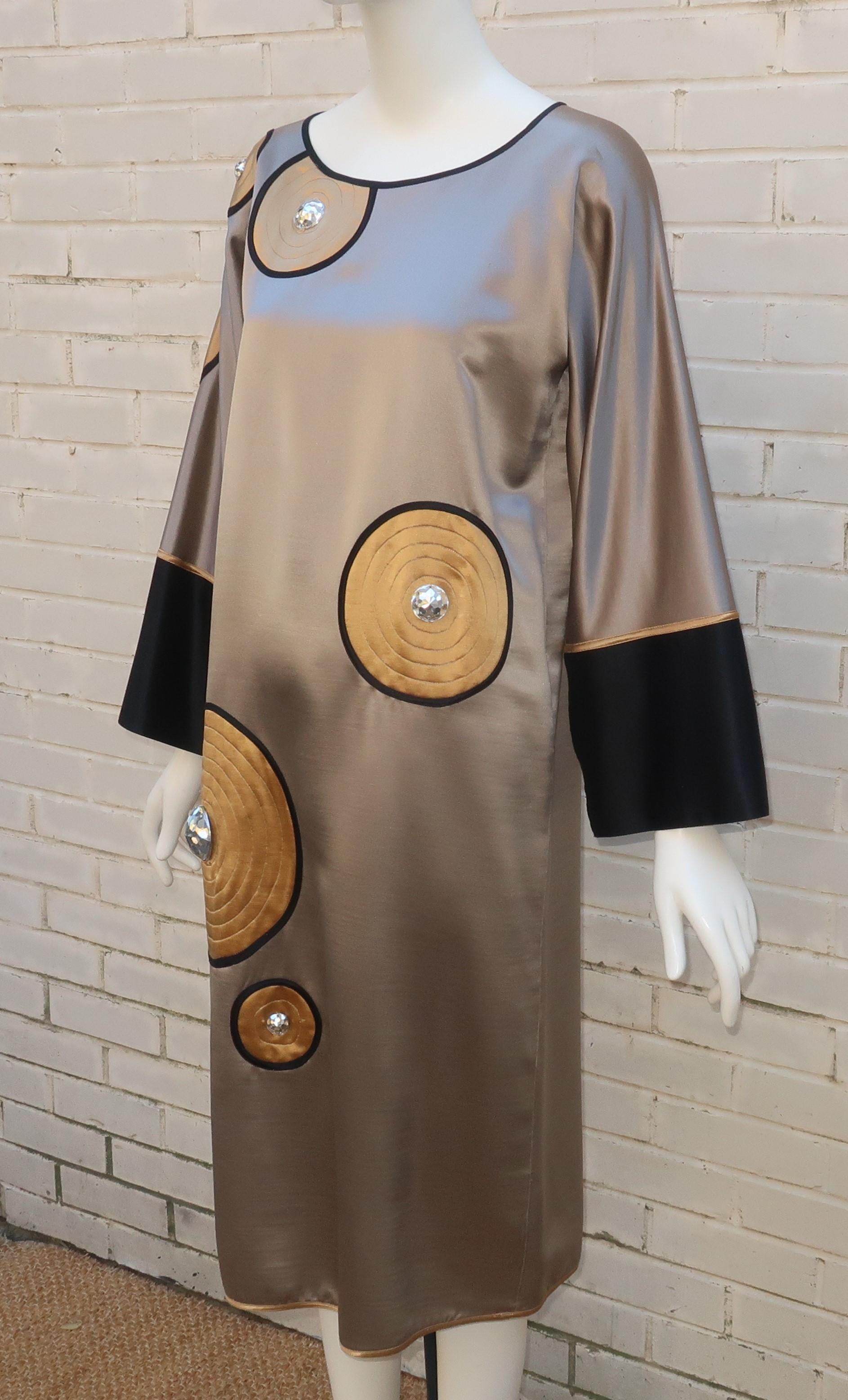 Geoffrey Beene Kimono Sleeve Shift Dress, 1980's 1