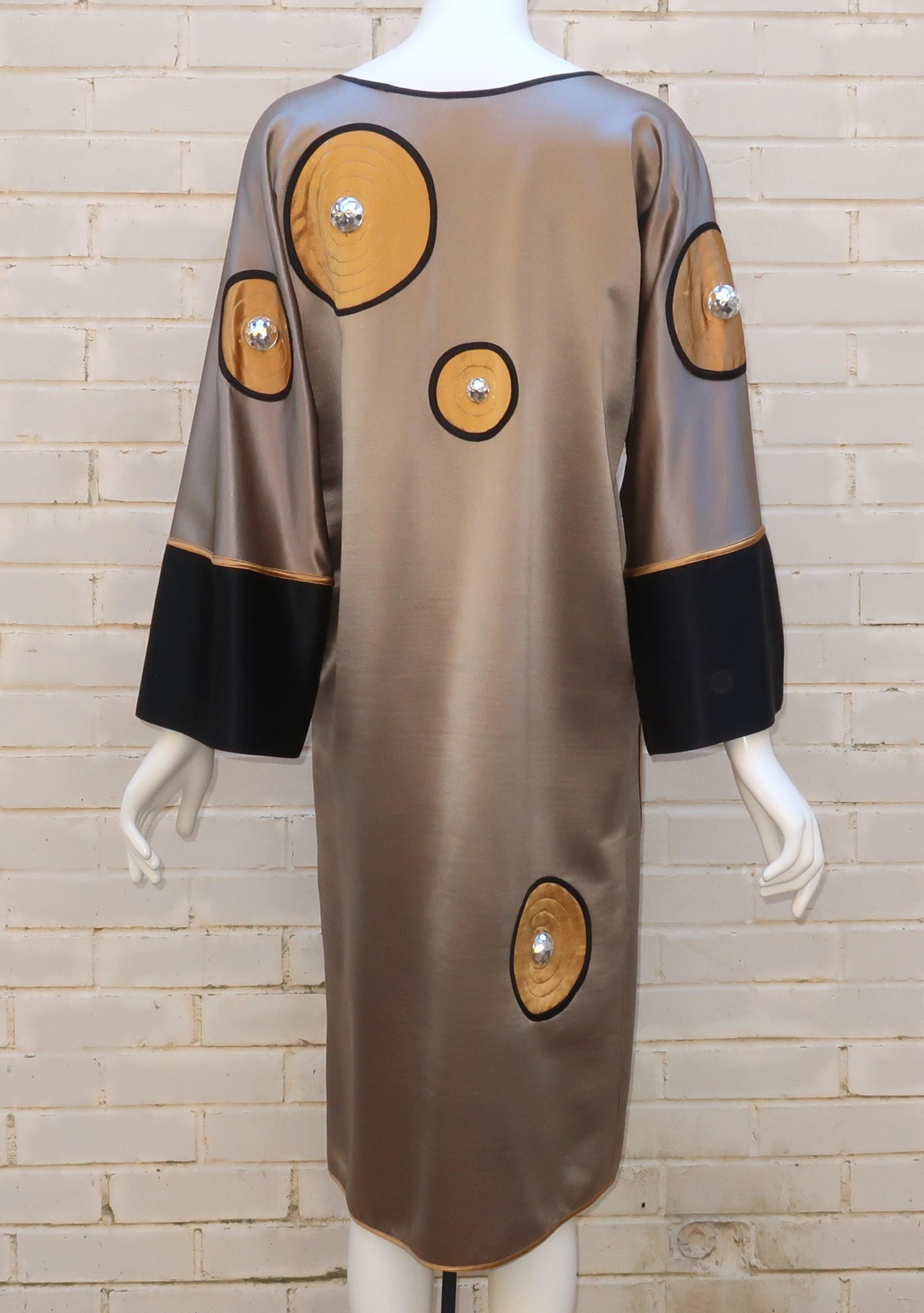 Geoffrey Beene Kimono Sleeve Shift Dress, 1980's 4