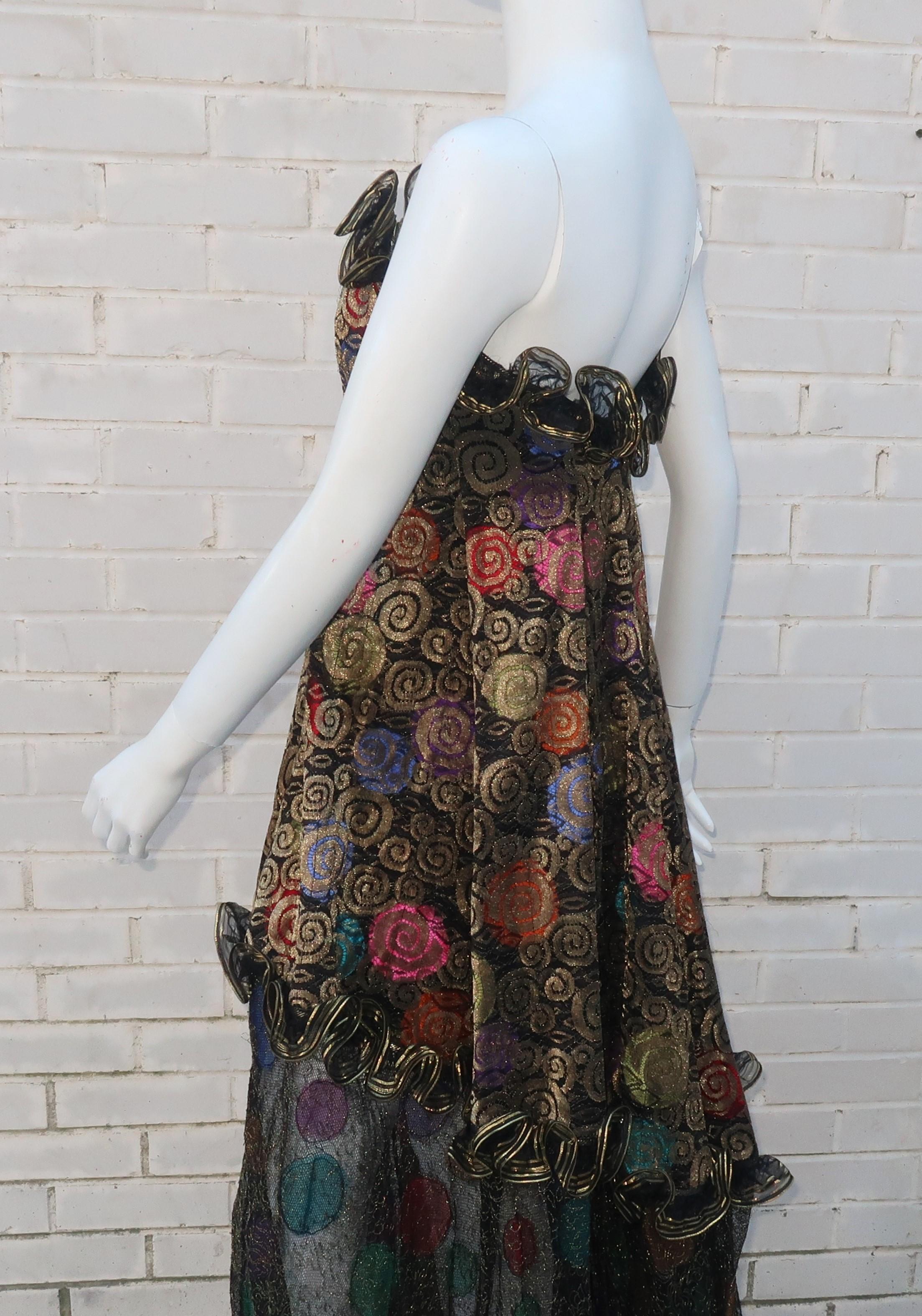 Geoffrey Beene Klimt Inspired Strapless Evening Dress, 1988 4